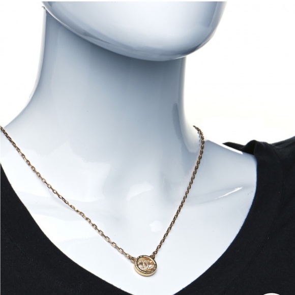 Chanel Crystal Metal CC Round Pendant necklace - Picture 15 of 15